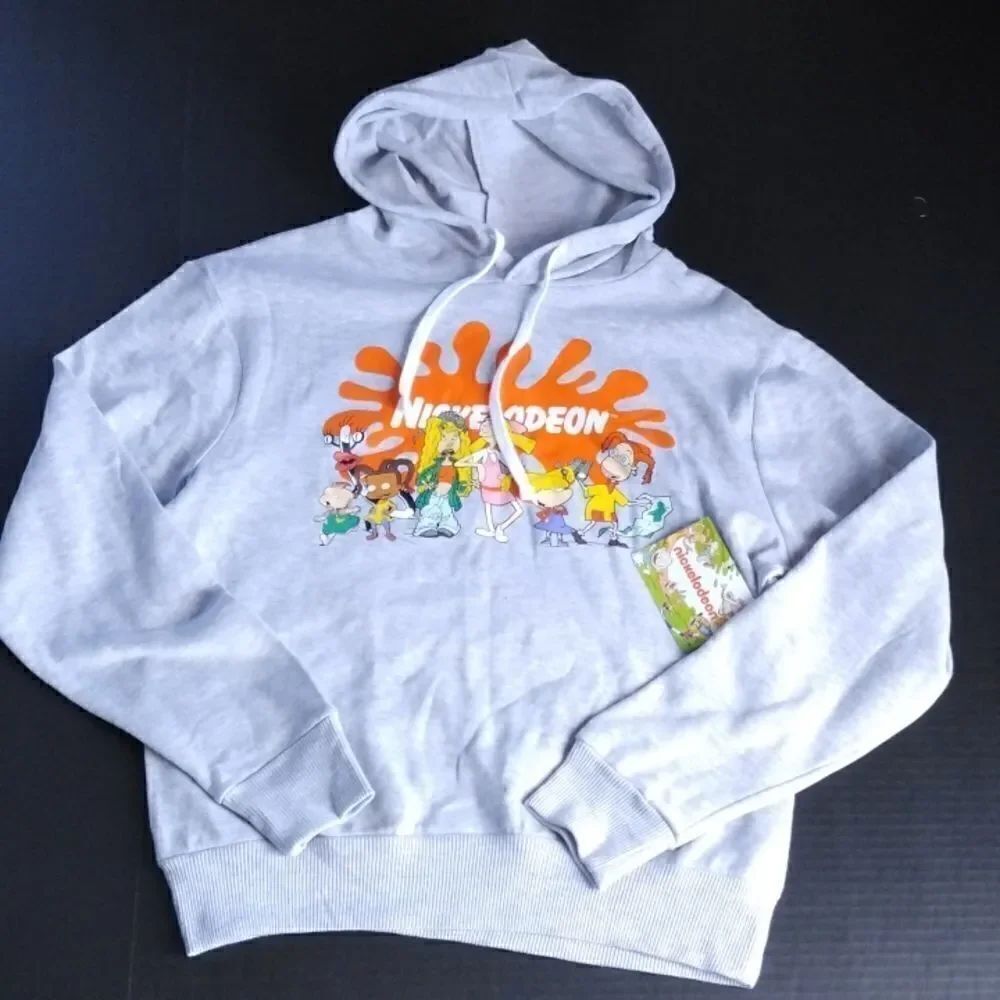 Womens Nickelodeon Rugrats Graphic Hoodie Top Shirt Jacket